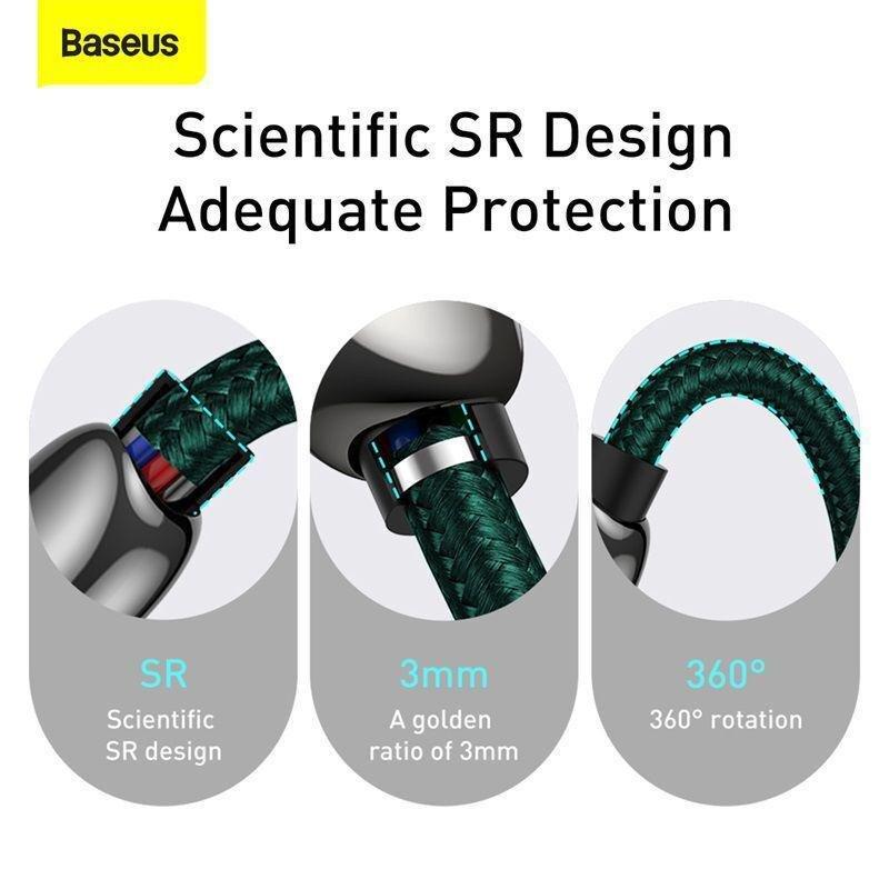 Baseus Display Fast Charging Data Cable Type-C to Type-C 100W 2m - Green, , large image number 8