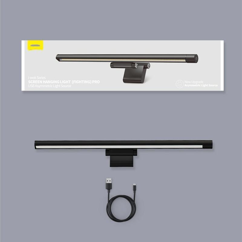 Baseus i-wok Series USB Asymmetric Light Source Screen Hanging Light Pro - Black, , large image number 4