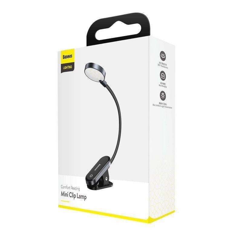 Baseus Comfort Reading Mini Clip Lamp - Dark Gray, , large image number 2