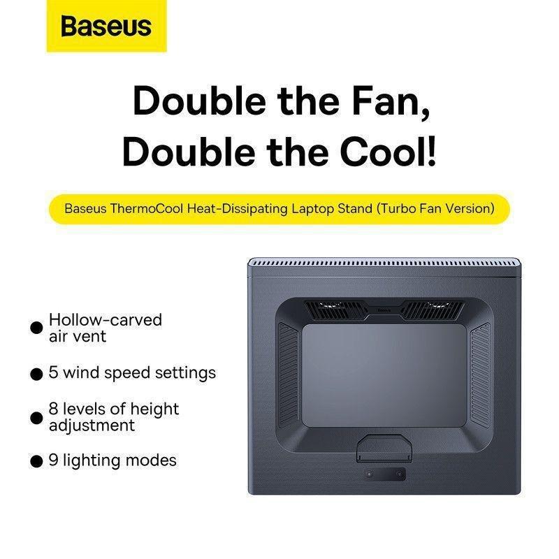 Baseus ThermoCool Heat-Dissipating Laptop Stand Turbo Fan Version - Gray, , large image number 2