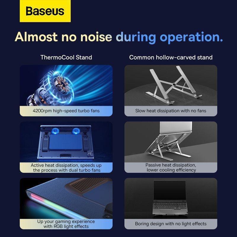 Baseus ThermoCool Heat-Dissipating Laptop Stand Turbo Fan Version - Gray, , large image number 7
