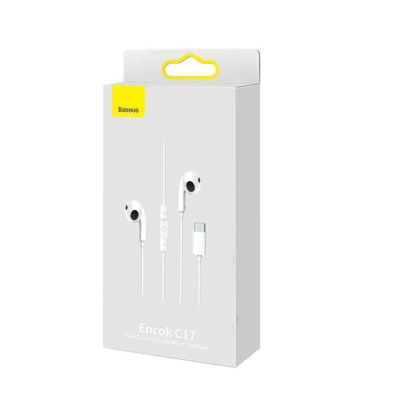 Baseus Encok C17 Type-C lateral in-ear Wired Earphone - White, , large image number 0
