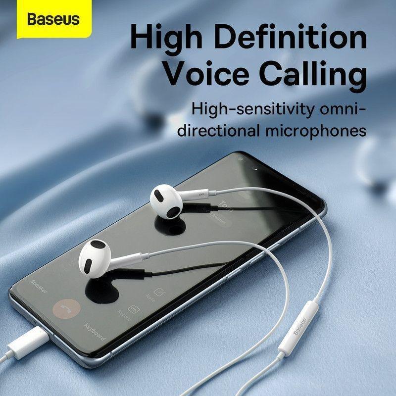 Baseus Encok C17 Type-C lateral in-ear Wired Earphone - White, , large image number 3