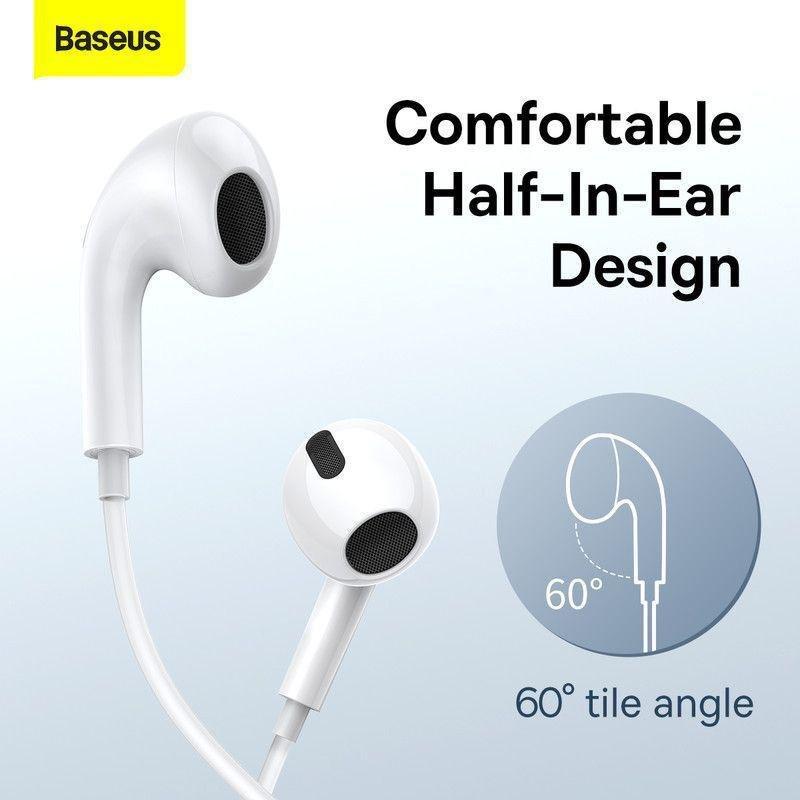 Baseus Encok C17 Type-C lateral in-ear Wired Earphone - White, , large image number 4
