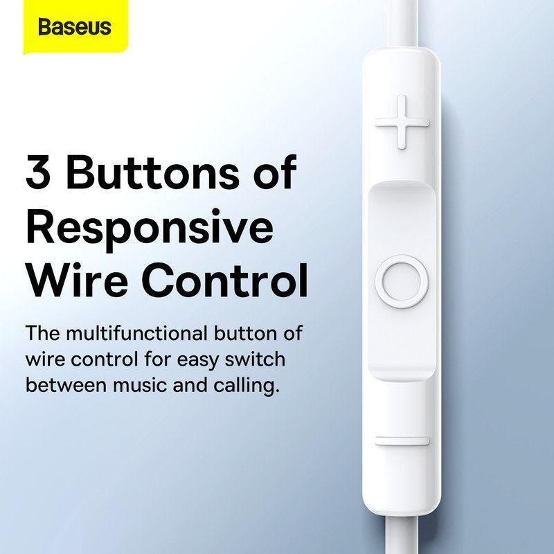 Baseus Encok C17 Type-C lateral in-ear Wired Earphone - White, , large image number 5