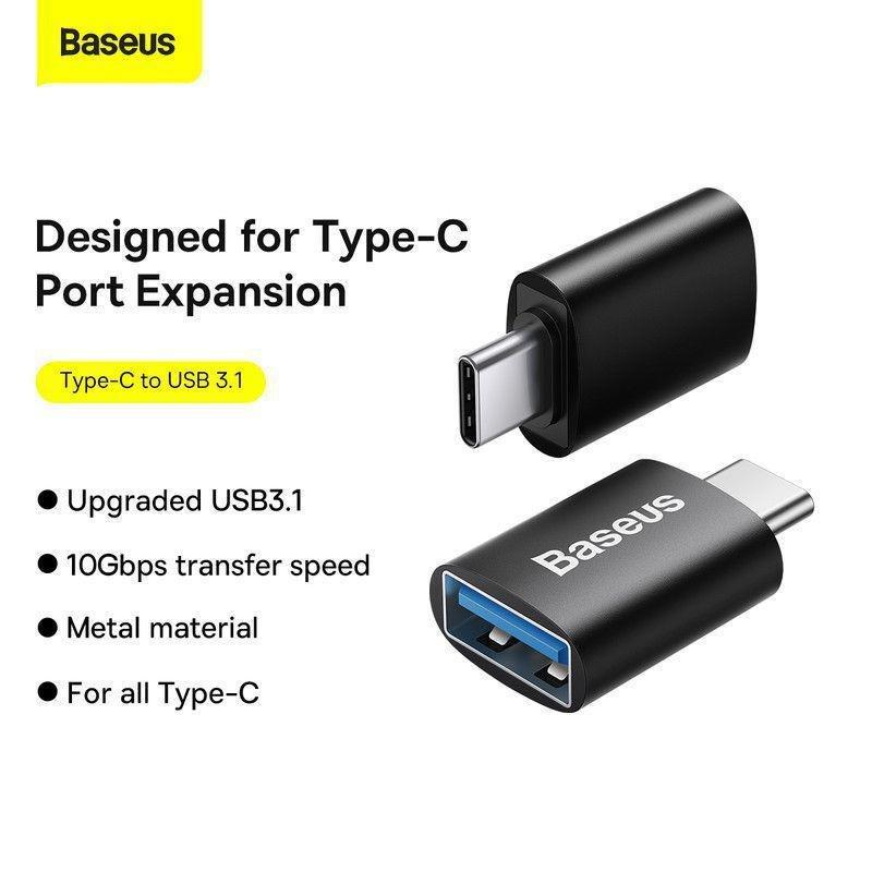 Baseus Ingenuity Series Mini OTG Adaptor Type-C to USB-A 3.1 - Black, , large image number 2