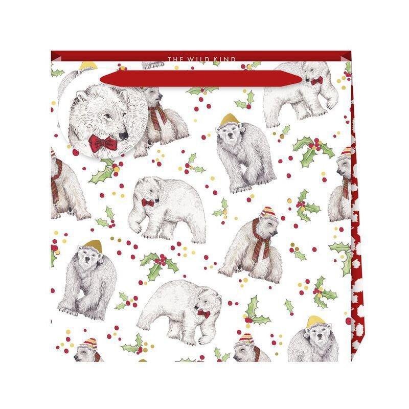 The Wild Kind London Polar Bear Medium Bag (22 x 22 x 8cm), , medium