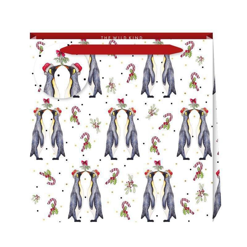 The Wild Kind London Penguin Kiss Large Bag (32.5 x 32.5 x 12cm), , medium