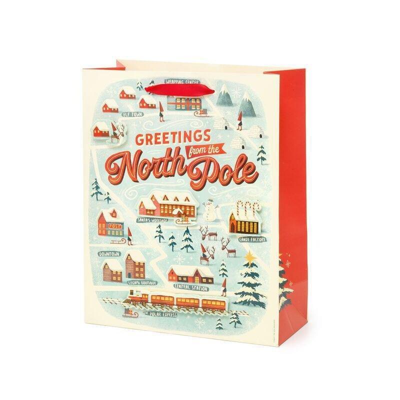 Legami Christmas Gift Bag - Large - North Pole, , medium