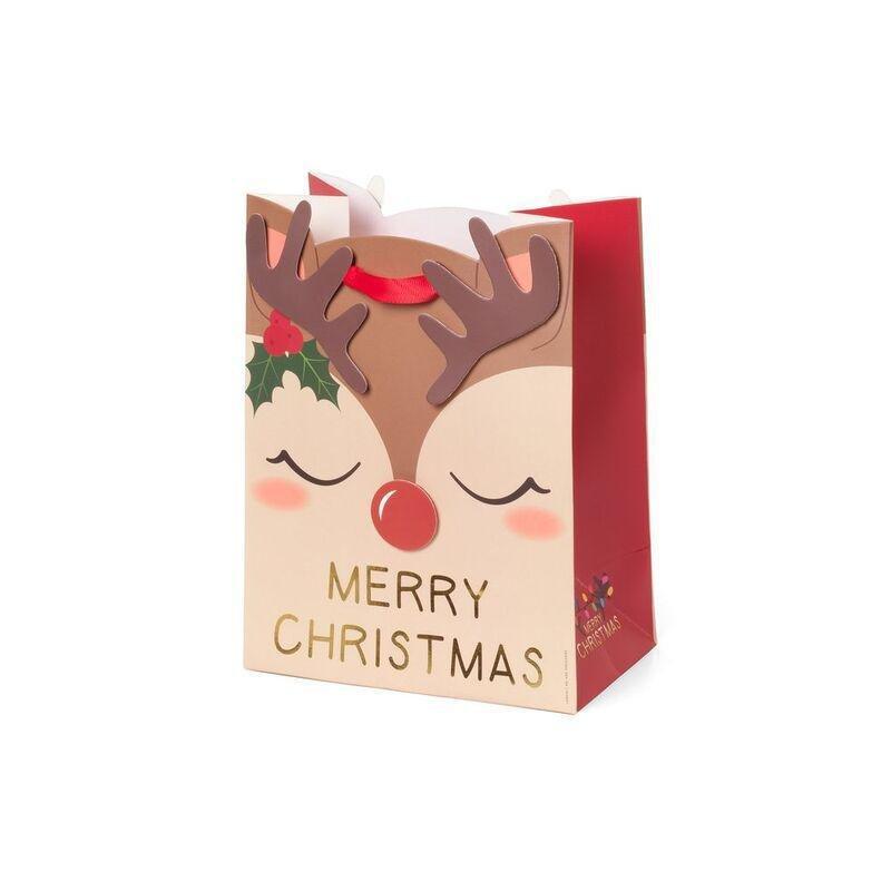 Legami Christmas Gift Bag - Medium - Reindeer, , large image number 0