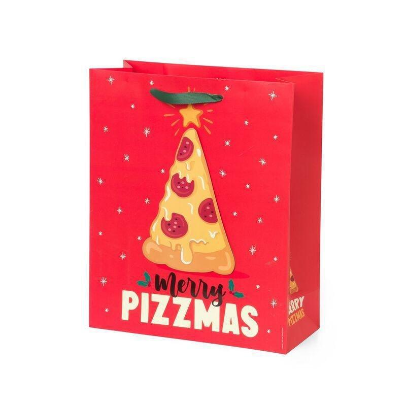 Legami Christmas Gift Bag - Large - Pizza, , medium