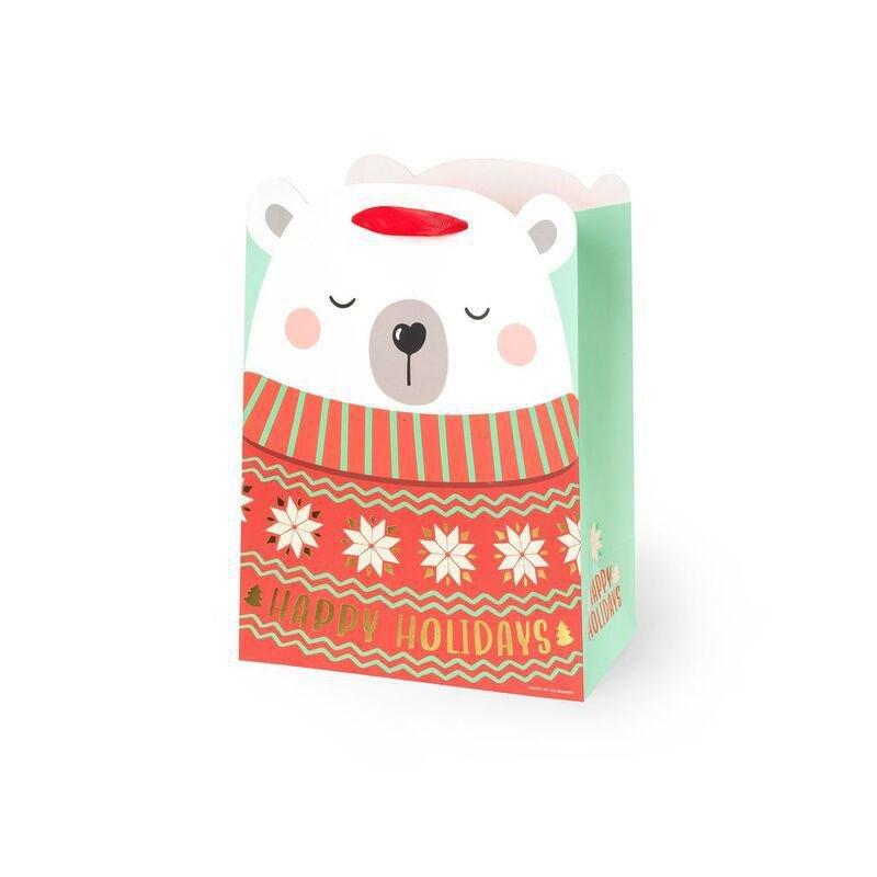 Legami Christmas Gift Bag - Medium - Polar Bear, , large image number 0