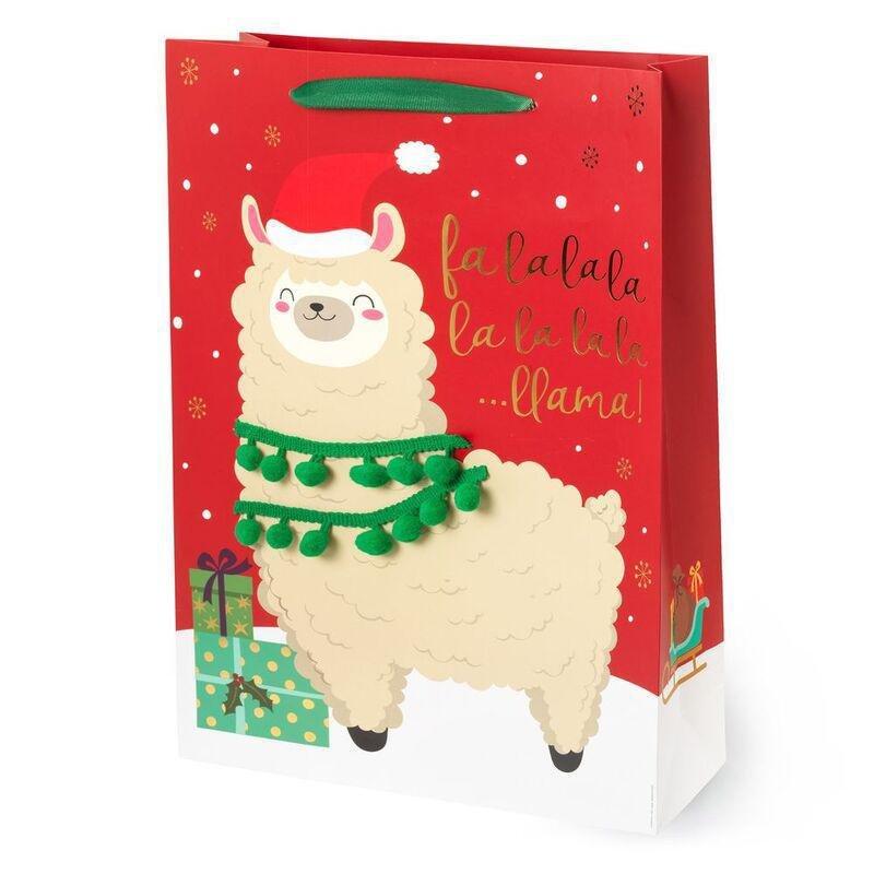 Legami Christmas Gift Bag - X-Large - Llama, , large image number 0
