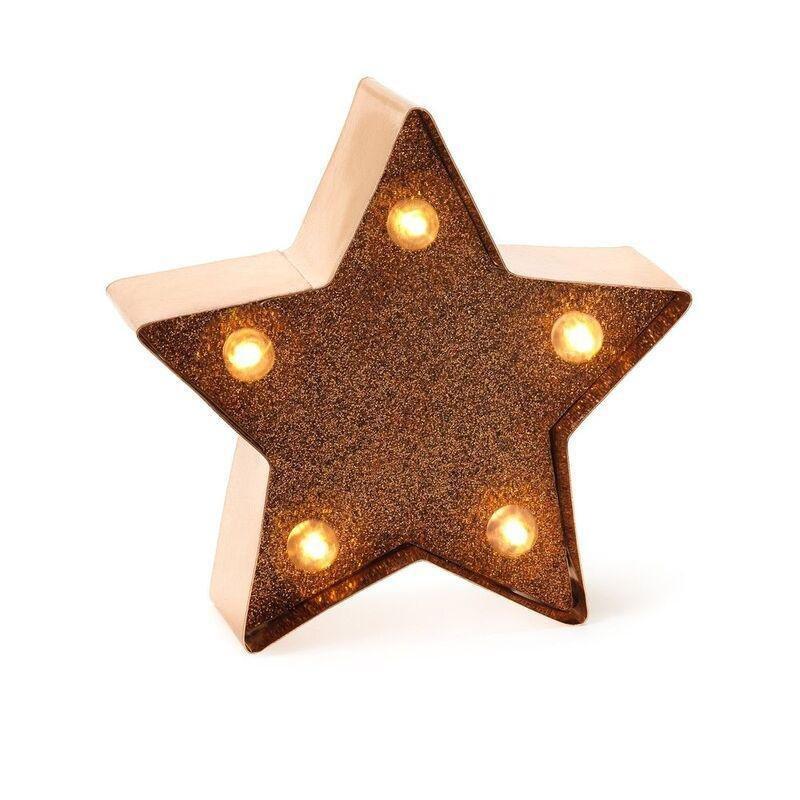 Legami Mini Decorative Christmas Light - Gold Rose - Stars, , medium