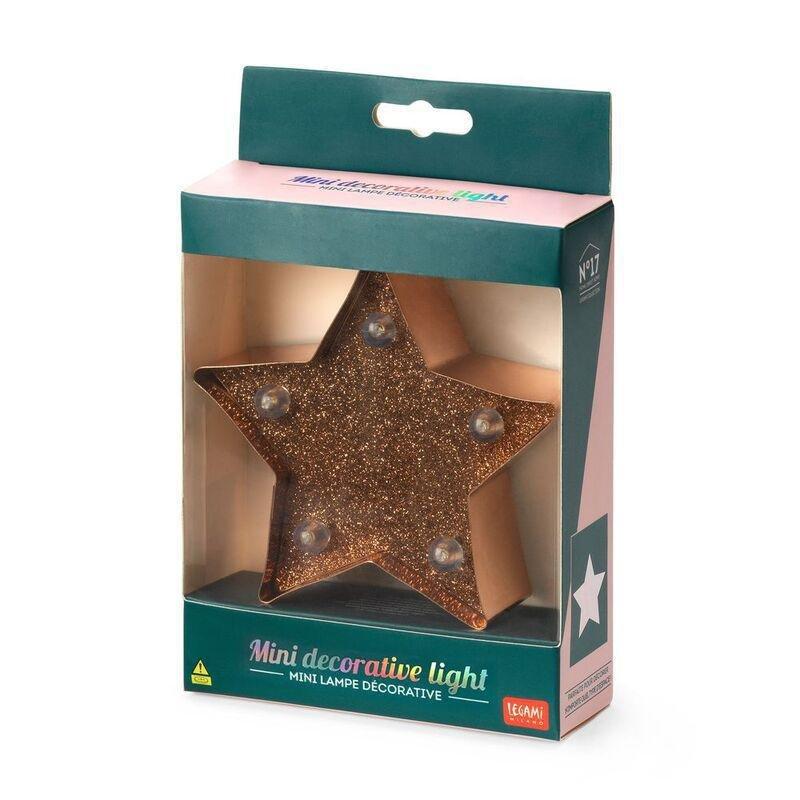 Legami Mini Decorative Christmas Light - Gold Rose - Stars, , large image number 1