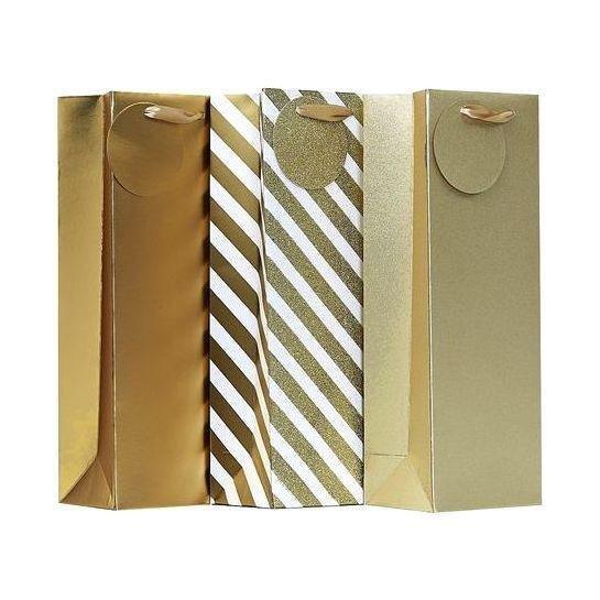 Design By Violet Bottle Bags - Gold (Pack of 3), , medium