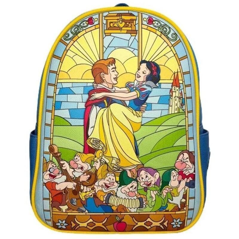 Loungefly Leather Disney Snow White Stain Glass Mini Backpack, , large image number 0