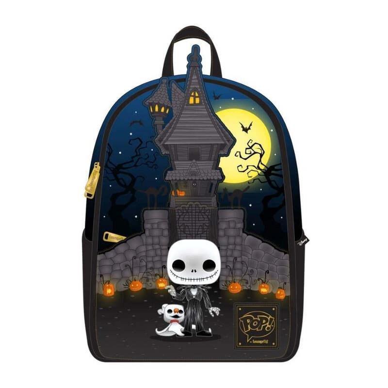 Loungefly Leather Disney The Nightmare Before Christmas Jack Skellington House Mini Backpack, , medium