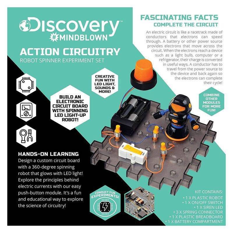 Discovery Mindblown Action Circuitry Robot Spinner Experiment Set, , large image number 2
