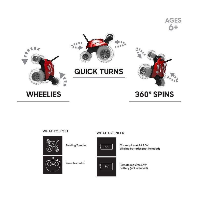 Sharper Image Thunder Tumbler Remote Control 360 Degrees Spinning Car, , large image number 2