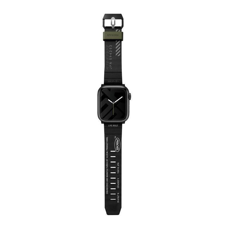 SkinArma Apple Watch Strap Shokku 42/44/45MM - Black, , large image number 0