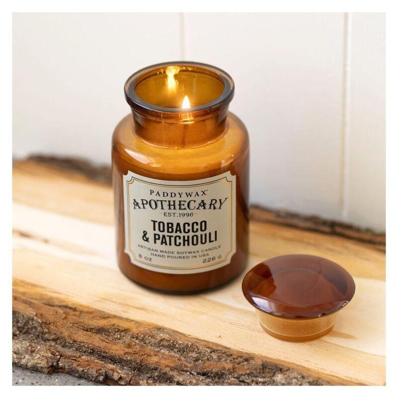 Paddywax Apothecary Glass Candle Tobacco & Patchouli 8Oz, , large image number 1