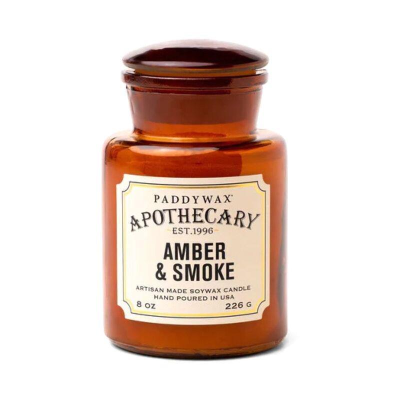 Paddywax Apothecary Glass Candle Amber & Smoke 8Oz, , large image number 0