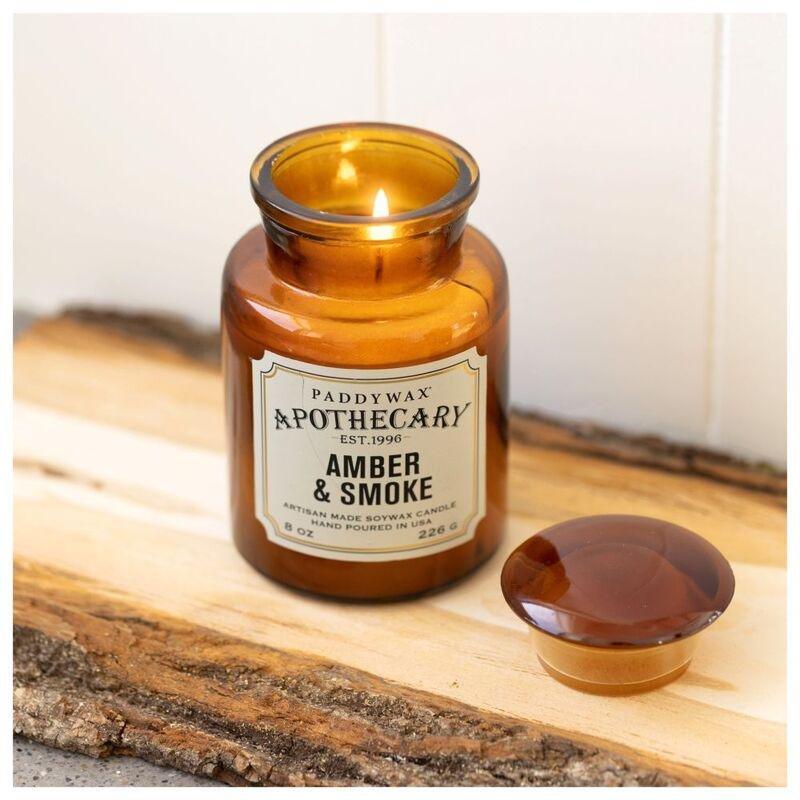 Paddywax Apothecary Glass Candle Amber & Smoke 8Oz, , large image number 1