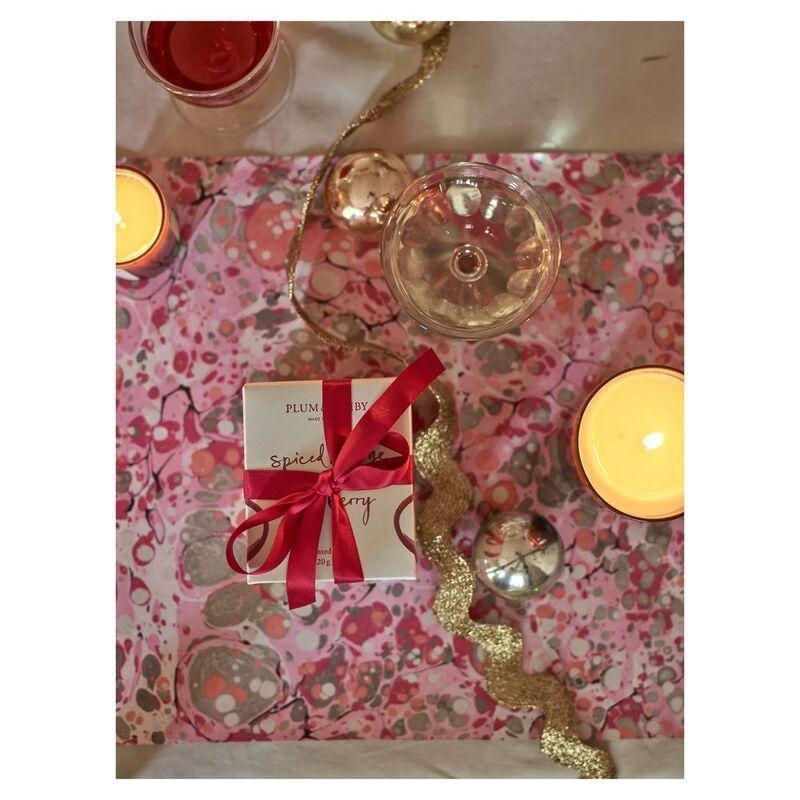 Plum & Ashby Christmas Candle Spiced Orange & Red Berry 220g, , large image number 1