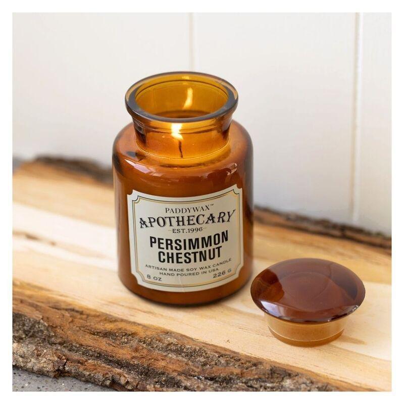 Paddywax Apothecary Glass Candle Persimmon Chestnut 8Oz, , large image number 1