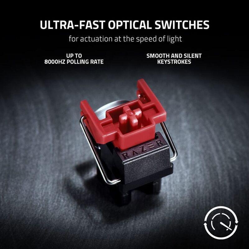 Razer Huntsman V2 TKL Optical Gaming Keyboard - Linear Optical Switch Red - Quartz (US English), , large image number 4