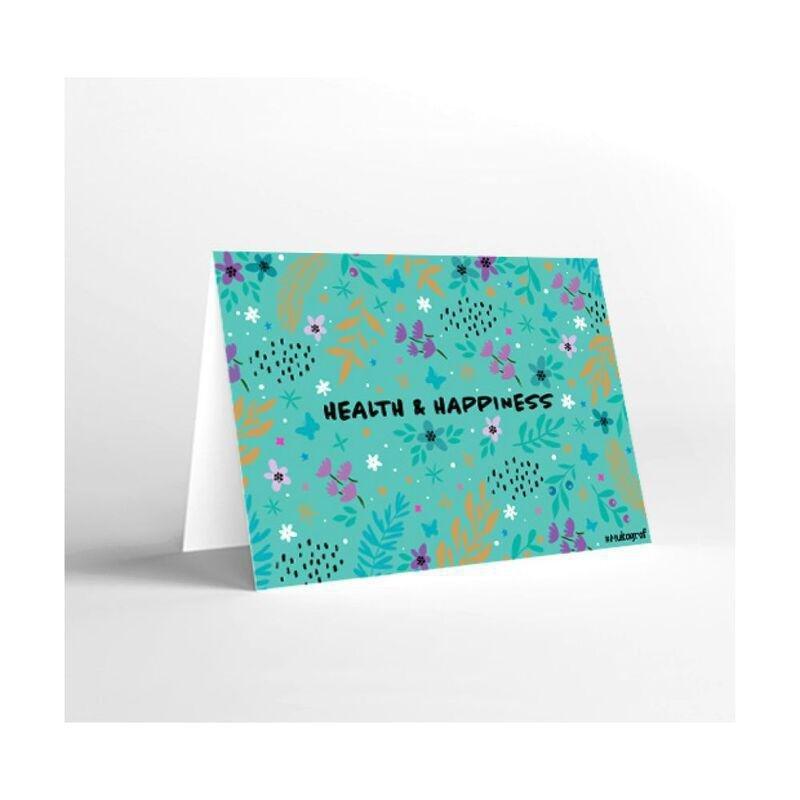 Mukagraf Health & Happiness Standard Greeting Card(18X12Cm), , medium