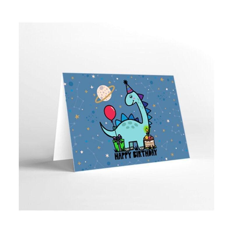 Mukagraf Happy Birthday(Dinosaur)Standard Greeting Card(18X12Cm), , medium
