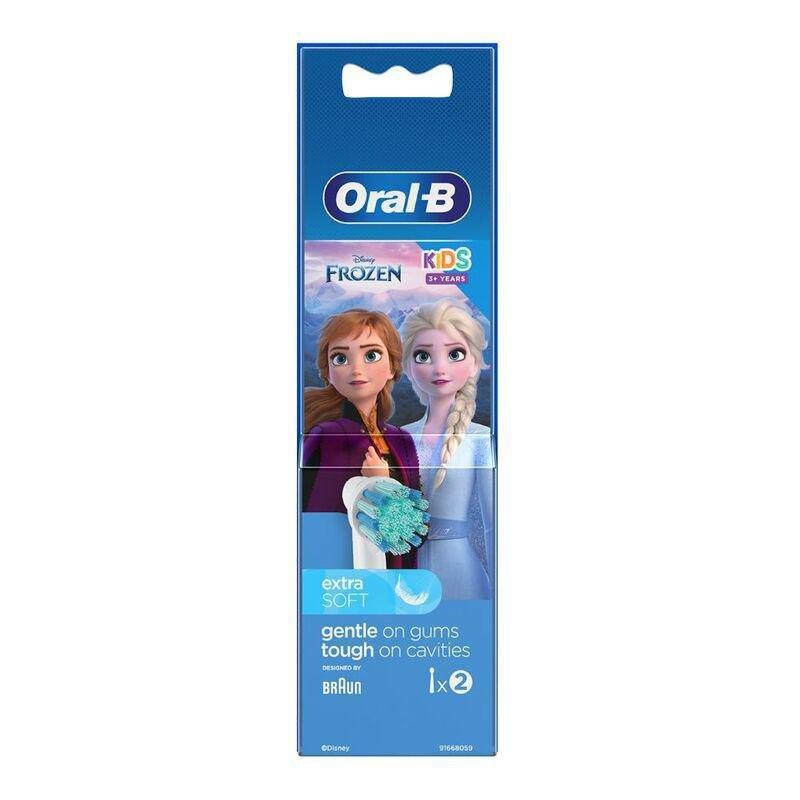 Oral-B EB10S-2 F Kids Electric Rechargeable Toothbrush Heads Featuring Frozen Characters (Pack of 2), , medium