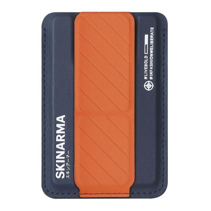 SkinArma Kado Mag-Charge Card Holder With Grip Stand - Navy, , medium