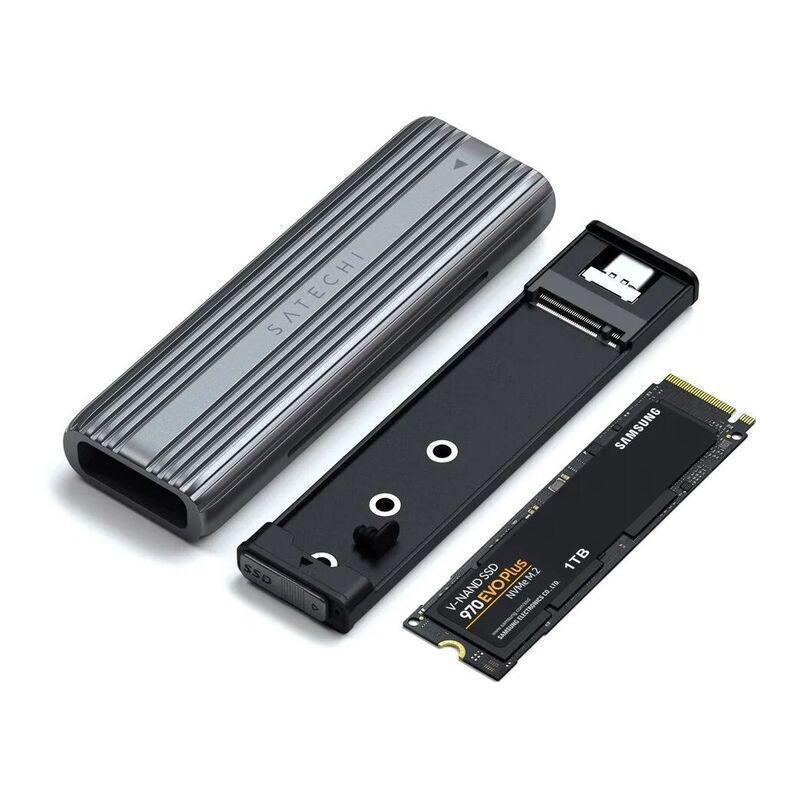 Satechi USB-C NVMe And Sata SSD Enclosure - Grey, , large image number 2