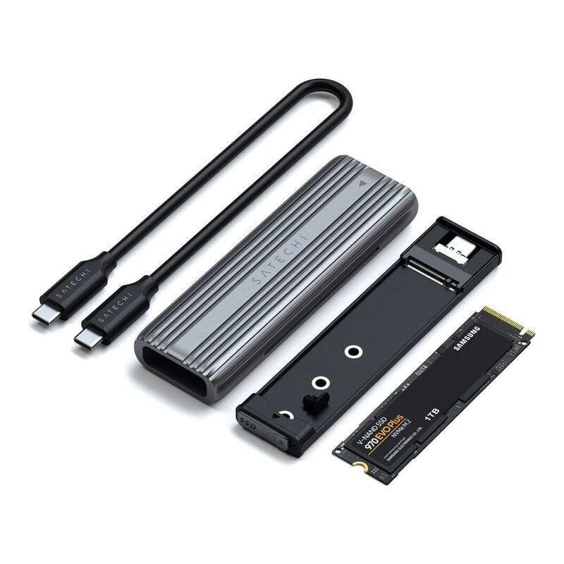 Satechi USB-C NVMe And Sata SSD Enclosure - Grey, , large image number 3
