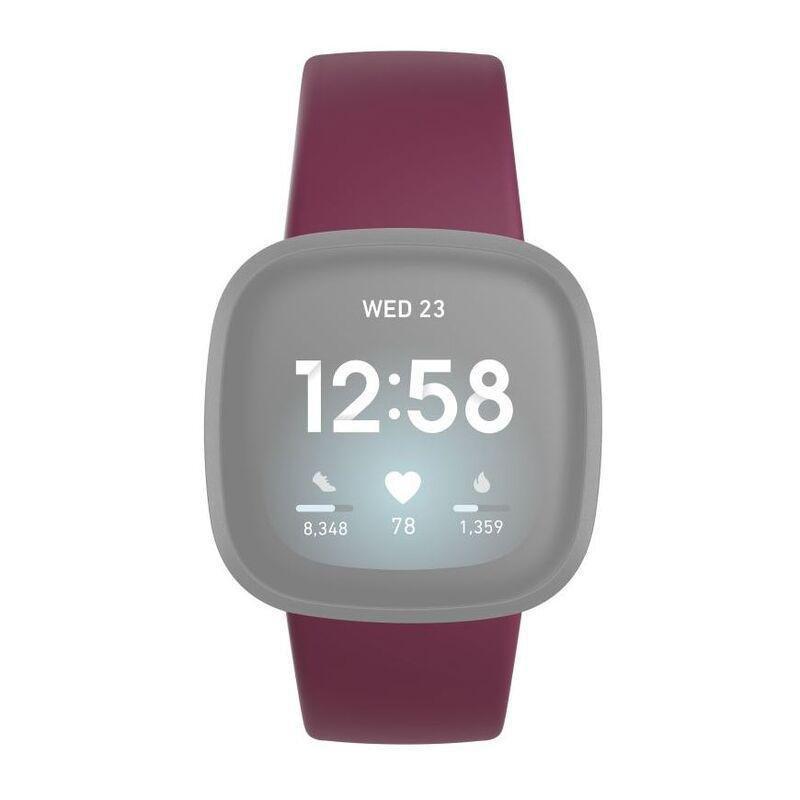 Hama 86245 Fitbit Versa 3/4/Sense 2 Replacement Wrist Strap - Burgundy, , large