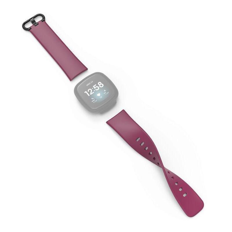 Hama 86245 Fitbit Versa 3/4/Sense 2 Replacement Wrist Strap - Burgundy, , large image number 2