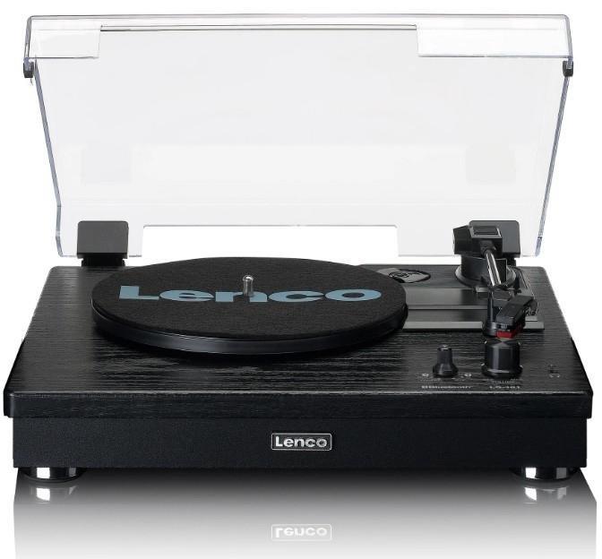 Lenco LS-101BK Belt Drive Wooden Turntable with Speakers - Black Wood, , large image number 2