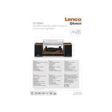 Lenco LS-100WD UK Turntable With Built-In Speakers - Wood, , large image number 3