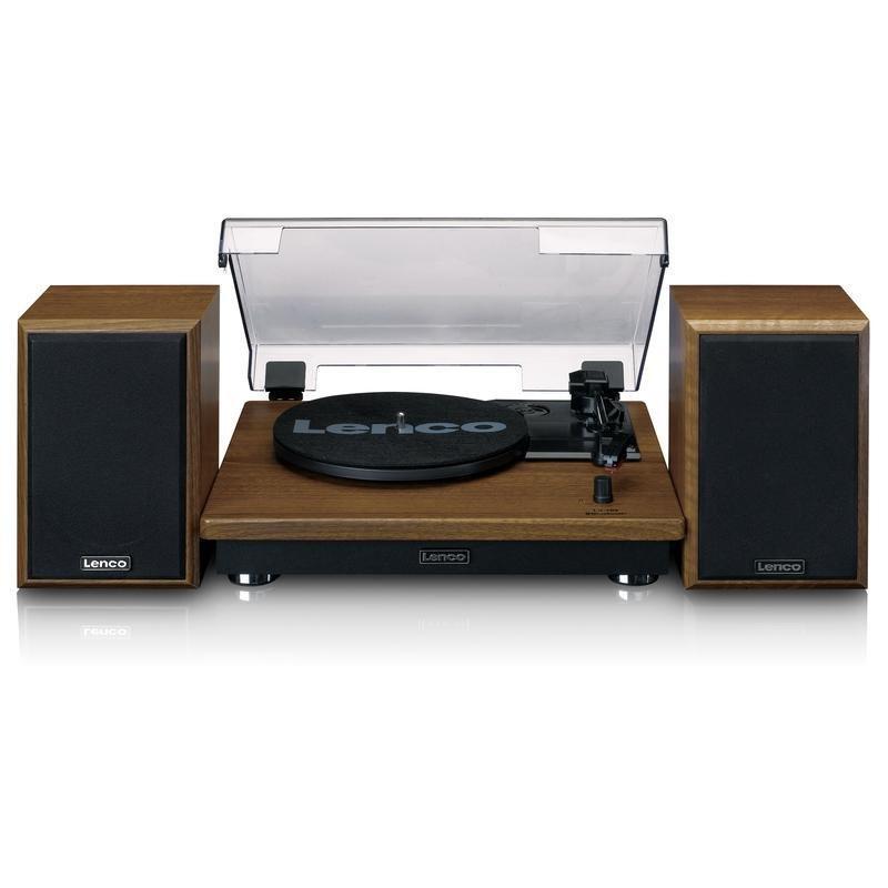 LENCO - Lenco LS-100WD UK Turntable With Built-In Speakers - Wood