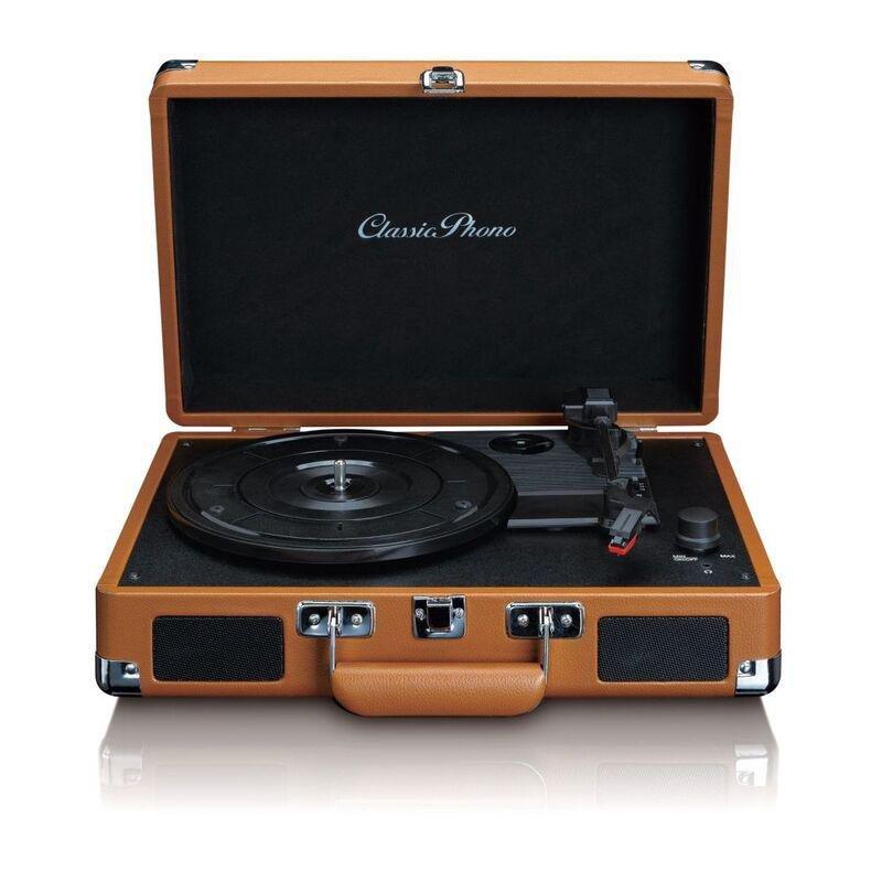 Lenco Classic TT-10BN UK Suitcase Turntable With Built-in Speakers - Brown, , large image number 0