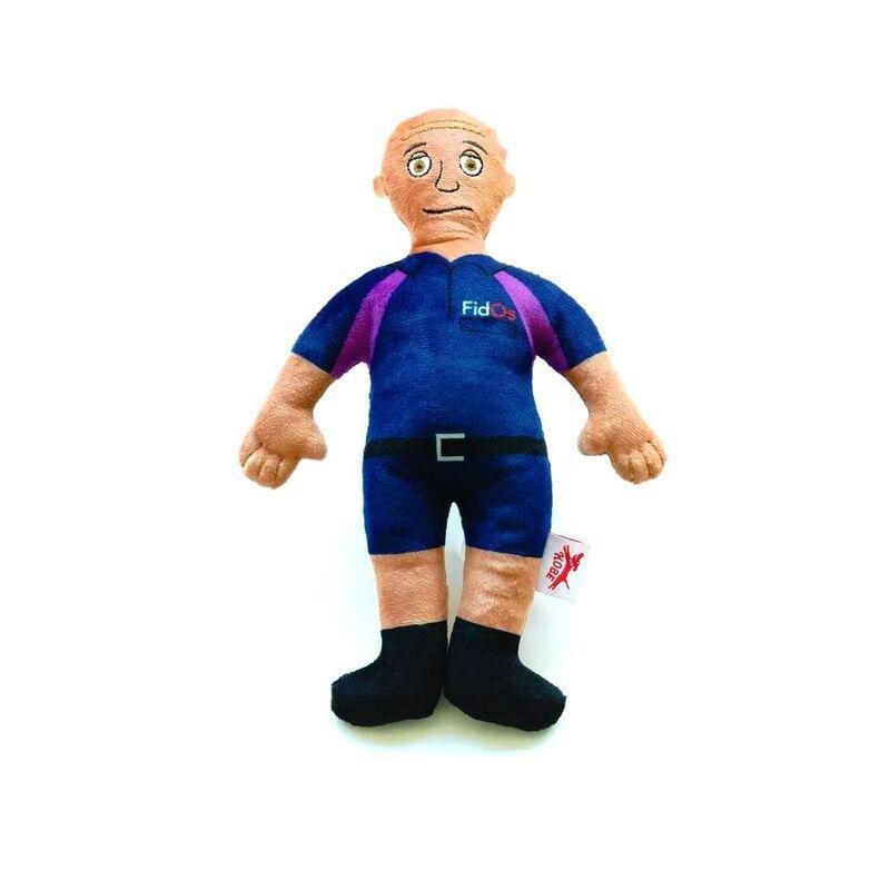 Kikkerland Kobe FidOs Squeeky Plush Toy, , large image number 0