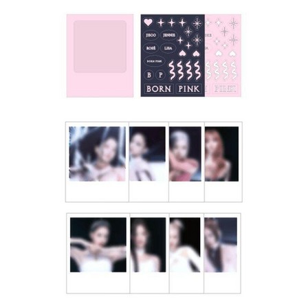 YG PLUS - Blackpink - Bornpink Polaroid Photo + Sticker Set - Lisa | Blackpink