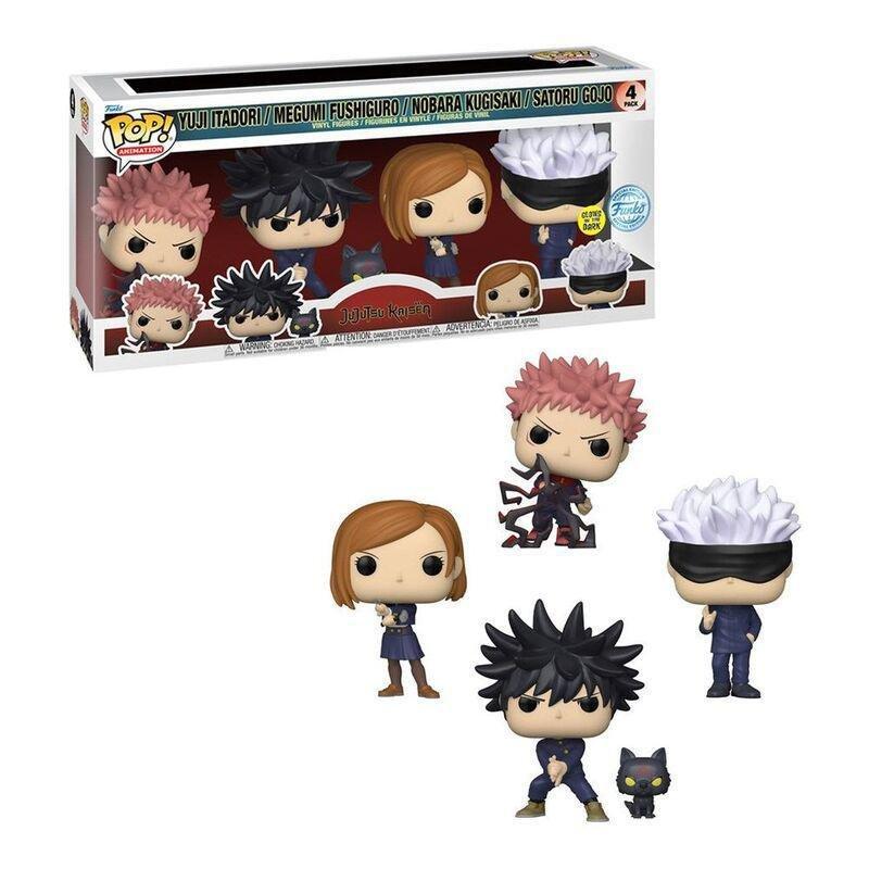 Funko Pop Jujutsu Kaisen 4-Pack + Free Protector