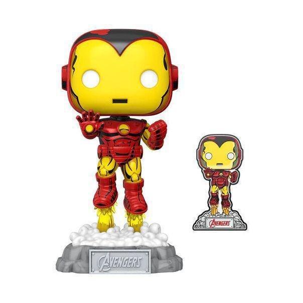Funko Pop! Marvel A60 Comic Iron Man With Pin 3.75-Inch Vinyl Figure, , large image number 0