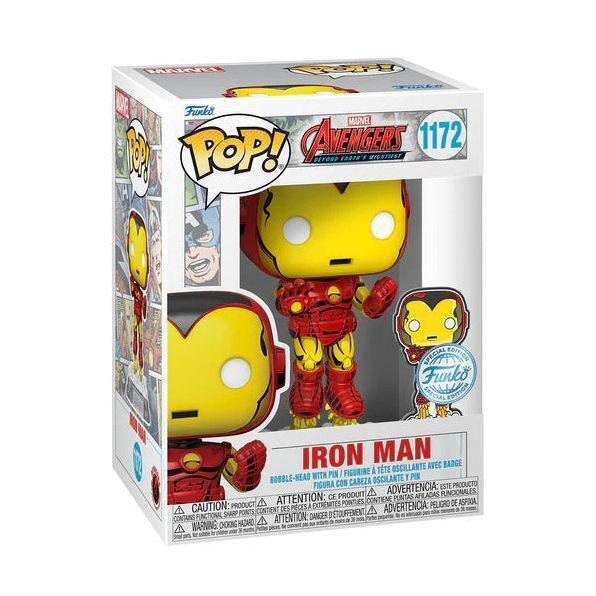 Funko Pop! Marvel A60 Comic Iron Man With Pin 3.75-Inch Vinyl Figure, , large image number 1
