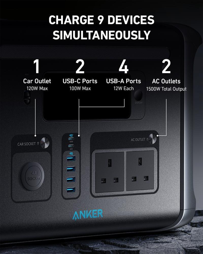 Anker 757 PowerHouse Portable Power Station - 1229Wh / 1500W, , large image number 3