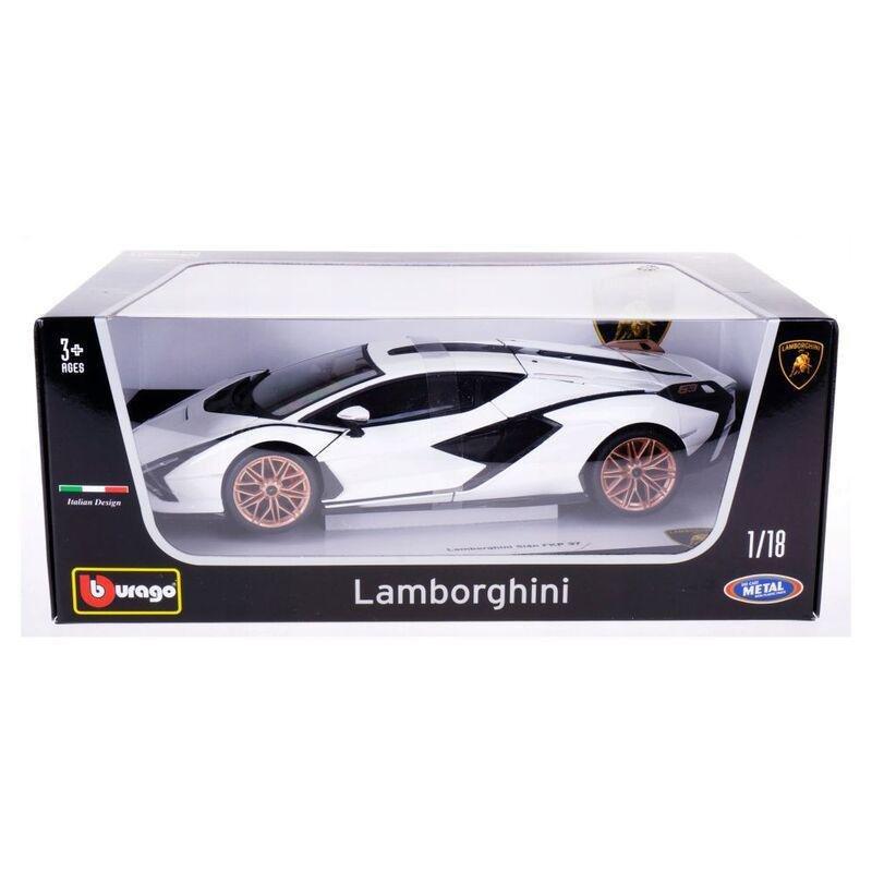 Bburago 18-11046 Lamborghini Sian FKP 37 1.18 Scale Die-Cast Model Car - White, , large image number 2
